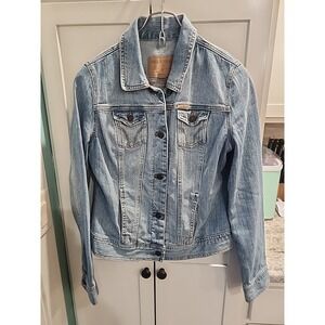 Hollister Co Womans Jean Jacket Blue Size L